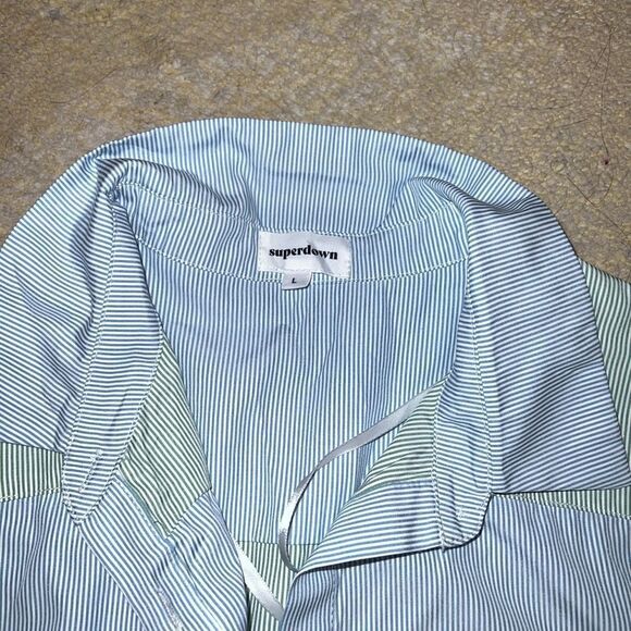 revolve super down caitlin short set in blue & green - Picture 7 of 8